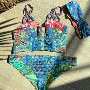 Majji reversible bikini set with matching headband